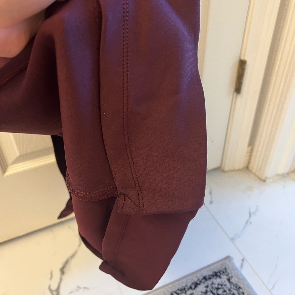 Burgundy “Emerald Sundae” thigh slit prom dress - Picture 15 of 16